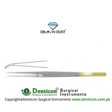Diam-n-Dust™ Micro Suturing Forcep Curved - With Counter Balance Stainless Steel, 25 cm - 9 3/4"